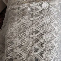 پرده گیپور حریر هشت مت پیلیسه