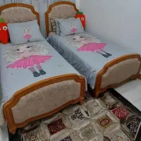 دو عدد تخت ۱نفره بدون تشک
