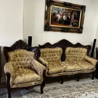 مبل استیل ۹ نفره و نهارخوری ۸ نفره