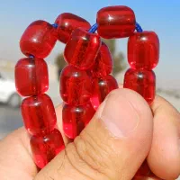 تسبیح سندلوس سرخ آبی آلمانی|جواهرات|کرمانشاه, |دیوار