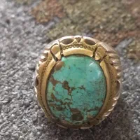 انگشتر نقره فیروزه نیشابوری معاوضه با لبتاب