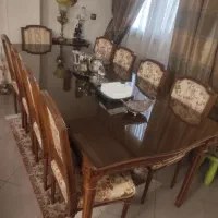 میز نهارخوری ۱۰نفره در حد نو تمام چوب اصل