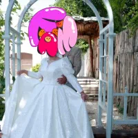 لباس عروس شاین دار مدل عروسکی جدید