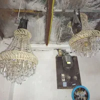 دو عدد لوستر برنجی|لوستر و چراغ آویز|سبزوار, امام خمینی (ناوی)|دیوار