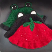 کلاه های چین دار پینترستی دست بافت