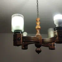 لوستر چوبی درحد نو|لوستر و چراغ آویز|مشکین‌دشت, |دیوار