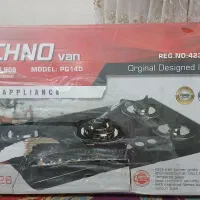 گاز رومیزی۵شعله مشکی TECHNO.van و جارو برقی۹۰۰۰LG