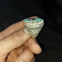 انگشتر نقره قلم کاری