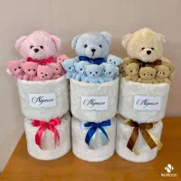 بوکت و دستگل خرس با رنگبندی متنوع در دوسایز