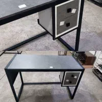 میز تحریر و کتابخانه ترکیب چوب و فلز