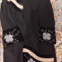 کت وشلوار به همراه شال ست مجلسی