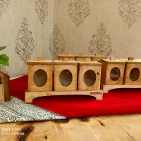 ست ۳تایی ظروف ادویه چوبی،ادویه خوری،جاادویه