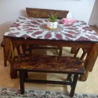 ست کامل مبلمان شامل مبل ۷نفره با میزجلو وعسلی|مبلمان خانگی و میز عسلی|ورامین, شهرک فجر|دیوار