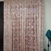 پرده حریر صورتی ملیح