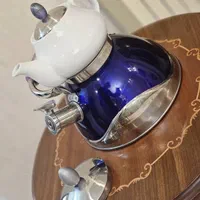 کتری استیل سوتی با قوری وسماوربرقی سیسمونی با قوری|قوری، کتری، قهوه‌ساز دستی|تهران, نیروی هوایی (پیروزی)|دیوار