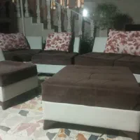 فروش فوری سرویس مبل ۹نفره|مبلمان خانگی و میز عسلی|قائم‌شهر, |دیوار