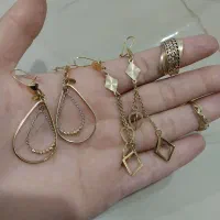 گوشواره و تکپوش و انگشتر و گردنبند طلا|جواهرات|مسجد سلیمان, |دیوار