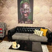 مبل ترکیب چرم و پارچه ترند سال