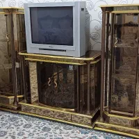 میز تلویزیون آلومینیوم طلایی|میز تلویزیون|اهواز, کوی سعدی|دیوار