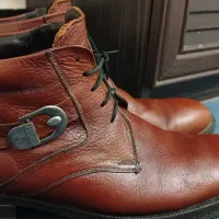 کفش چرم مردانه کلاسیک با کیف چرم مردانه