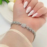 دستبند نقره طرح مونیزا سیلور جواهری نقره سازی3184|بدلیجات|تبریز, |دیوار