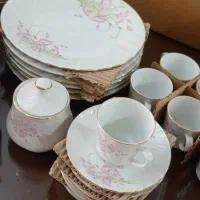 سرویس چینی قدیمی اک با جعبه|ظروف سرو و پذیرایی|اردبیل, |دیوار