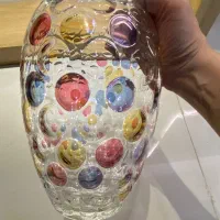 گلدان کریستال رنگی
