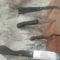 چهار عدد جاقو اصل زنجان دسته استخوان