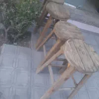 چهار عدد صندلی چوبی دست ساز