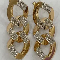 گوشواره طلا دو رنگ و بسیار زیبا و نوی نو