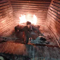 مشعل شومینه بهمراه سنگ های تزیینی|بخاری، هیتر، شومینه|نوشهر, |دیوار