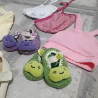 تعدادی لباس کاملا نو نوزادی و کفش|کفش و لباس بچه|ساری, |دیوار