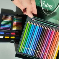مداد رنگی و مداد شمعی و آبرنگ آریا