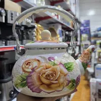 کتری (قوری) لعابی گلدار ظرفیت 2/5 لیتر
