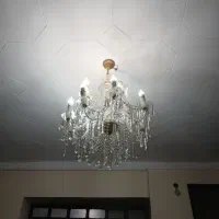 دو عدد لوستر کریستال ۱۲ و ۹ شاخه وارداتی