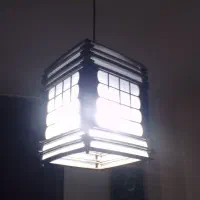 یک عدد لوستر چوبی قیمت ۵۰۰هزار|لوستر و چراغ آویز|تهران, وحیدیه|دیوار