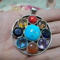 انگشتردستبند گردنی توپاز فیروزه دُرعقیق یمنی یاقوت