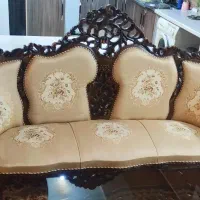 مبلمان استیل 9نفره با چوب راش|مبلمان خانگی و میز عسلی|اصفهان, شهرستان|دیوار