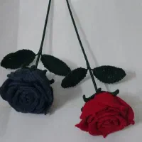 شاخه گل رز بافتنی|گل مصنوعی|بجنورد, |دیوار