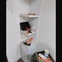 کمد سه کشو ویترین دار 180 سانتی متر .ترولی متحرک