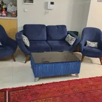 مبل نیم ست چهارنفره وجلو مبلی