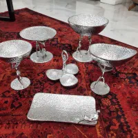 ست پذیرایی نقره ای|ظروف سرو و پذیرایی|دوگنبدان, |دیوار