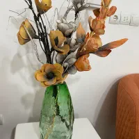 گل فومی  با گلدان