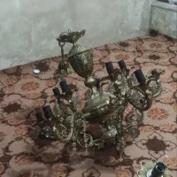 لوستر برنز پنچ شاخه|لوستر و چراغ آویز|بناب, |دیوار