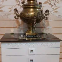 سماور ذغالی مهردار روسی|کلکسیون اشیاء عتیقه|قزوین, |دیوار