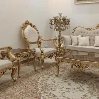 مبلمان استیل ۷ نفره و ناهار خوری ۸ نفره|مبلمان خانگی و میز عسلی|قم, شهرک قدس|دیوار