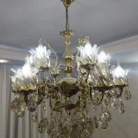 لوستر تمام برنج 2عدد|لوستر و چراغ آویز|قرچک, زیبا شهر|دیوار