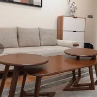 مبل ۷ نفره و جلو مبلی به همراه میز ناهارخوری