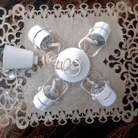 لوستر آویز ۴ شعله در حد نو