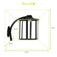 چراغ حیاطی، محوطه،باغی، دیواری تمام فلزی مدل W-1JB